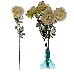 Роза искусственная белая  