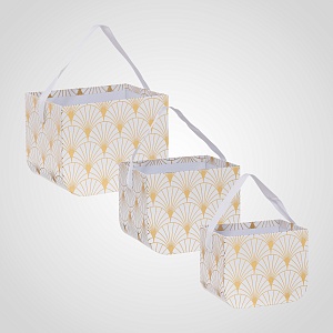 Набор Коробок для Цветов  Белый (из 3-х шт.)