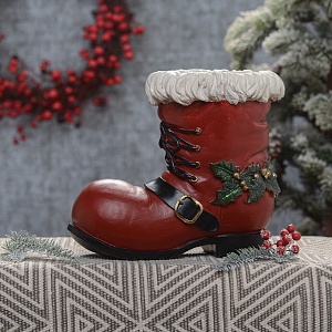 Сапог Деда Мороза Декоративный 24 см. (Полистоун)
