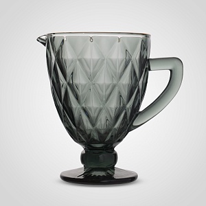 Кувшин Стеклянный Серый с Золотистой Каймой "Бриллианс"