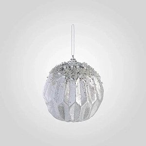 Набор из двух ёлочных серебристых шаров