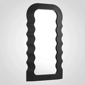 Настенное интерьерное зеркало волна  АВАНГАРД черного цвета 70 см