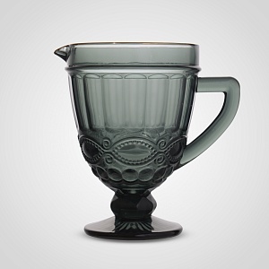 Кувшин Стеклянный Серый с Золотистой Каймой "Regal"