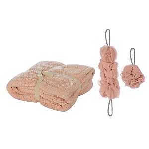 Набор банных аксессуаров De Luxe розовый