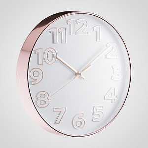 Настенные часы Медные и Серебристые  от 2-х шт. (полимер) -  D 30 см