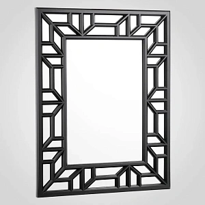 Настенное интерьерное квадратное зеркало  АВАНГАРД черного  цвета