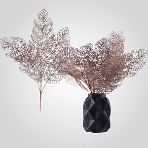 Новогодняя Золотистая Декор Ветка в Глиттере 30 см. (от 5 штук)