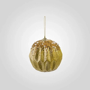 Набор из двух ёлочных золотистых шаров