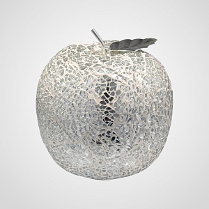 Серебристое Яблоко Кракелюр Декор L