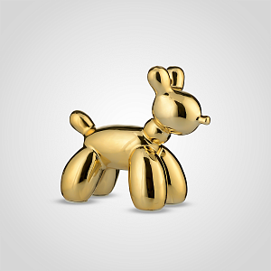 Собака Декор Золотистая Керамическая Малая