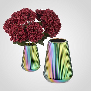 Керамическая Серебристая Ваза "Gasoline" Малая