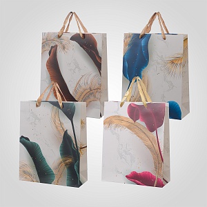 Подарочный Пакет "Feathers and Leaves" Микс M (от 12 шт.)