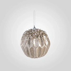 Набор из 2-х ёлочных шаров шампань