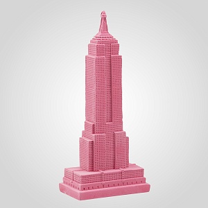 Декоративная интерьерная статуэтка "Empire State Building " из флокированной ткани