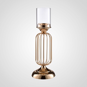 Интерьерный Металлический Подсвечник  "Gold" 38 см.