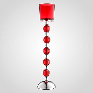 Подсвечник Royal Decor серебристо-красный