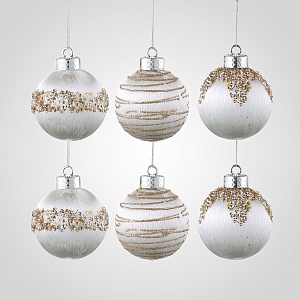 Набор из 6-ти шаров Boom-Boom белые