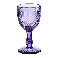 Набор бокалов для вина стеклянный  Ромб нежный фиолет 300 ml 16,5 см  от 6 шт