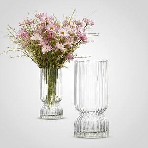Интерьерная Стеклянная Прозрачная Ваза M