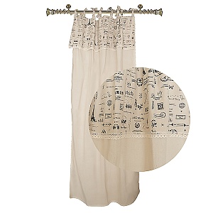 Штора бежевая из льна  (от 1 шт.)