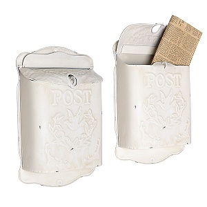 Металлический Почтовый Белый Ящик "Post"