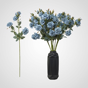 Искусственная Синяя Кустовая Роза 75 см. (от 12 шт.)