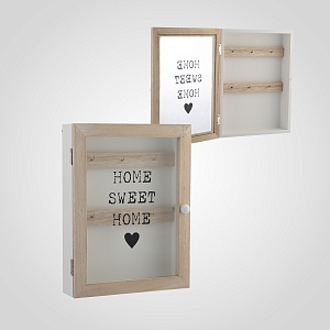 Ключница Деревянная Белая "Home Sweet Home"