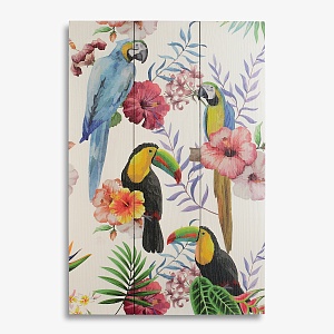 Панно African cockatoo and toucan
