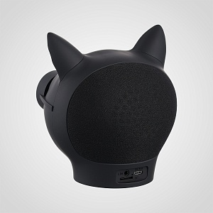 Беспроводная колонка Кошка черного цвета  портативная Bluetooth колонка 9*7*7