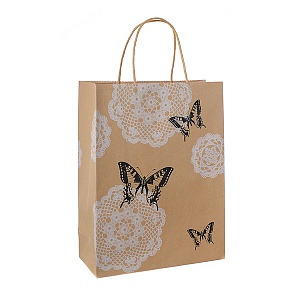 Пакет подарочный крафтовый Бабочка (от 12 штук)