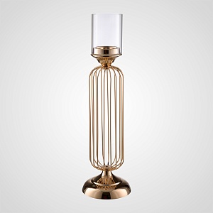 Интерьерный Металлический Подсвечник  "Gold" 48 см.