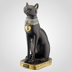Статуэтка египетской кошки Home&Decor черная 24*24
