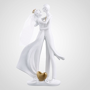 Статуэтка Влюбленные белого цвета декоративная фигура 12.5*5*19.5