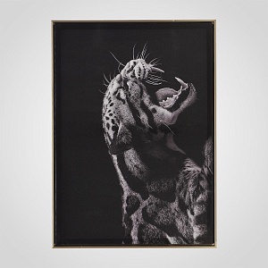 Интерьерное Панно на Холсте "Angry Tiger" Левое 70х50 см.