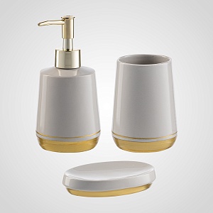 Набор  Серый Керамический  для Ванной 