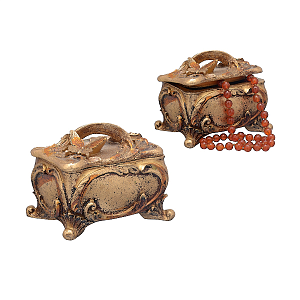 Шкатулочка Золотистая Бабочка (Полистоун)