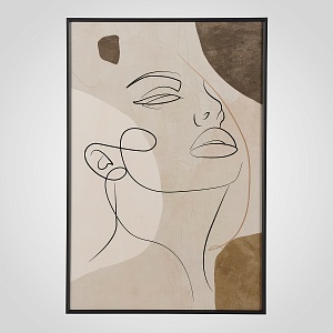 Картина для интерьера Breathe сером оттенке