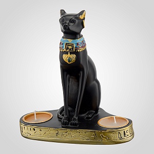 Статуэтка египетской кошки Home&Decor черная 16*20