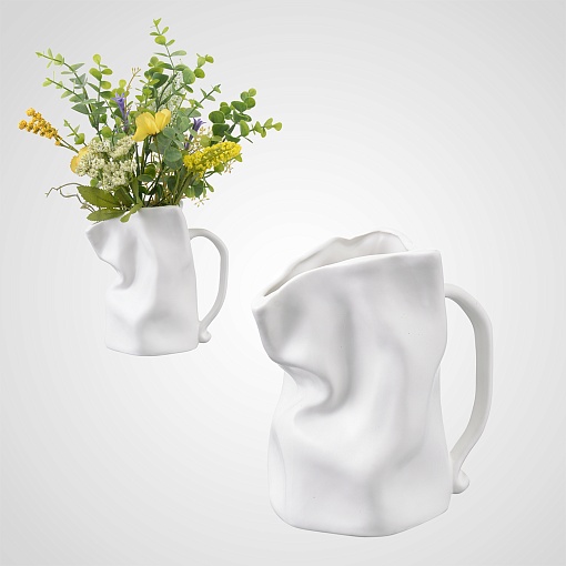 Мятая ваза кружка Original Ceramics 14,5*9*15 см