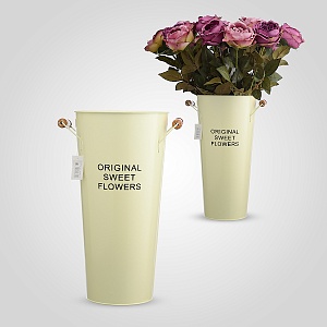 Ваза Металлическая Лимонная "Original Sweet Flowers"