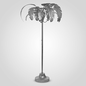 Металлический Серебристый Торшер-Пальма 163 см.