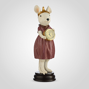 Мышка в Платье с Часами 33 см. (Полистоун)