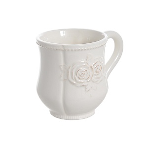 Чашка керамическая белая 6 шт 12х9х10см 