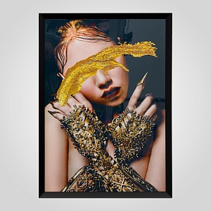 Картина MODERN STYLE девушка с золотом 50*70 см