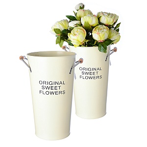 Ваза металлическая для цветов White