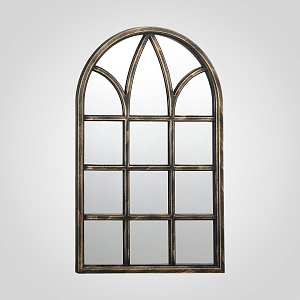 Коричневое Зеркало-Окно с Патиной 78x50 (Полимер)