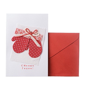 Открытка ручной работы С Новым годом! (от 5ти штук)