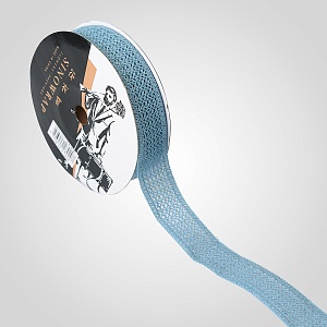 Лента Текстильная Сетчатая Синяя для Упаковки Цветов и Подарков