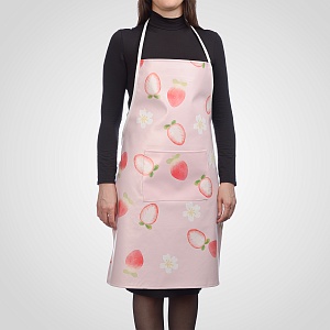 Фартук Светло-Розовый "Клубника"