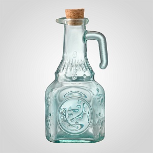 Стеклянная бутылка GLASS CONTAINERS для масла прозрачная с ручкой